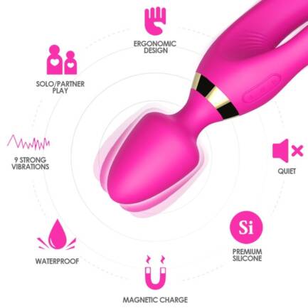 ARMONY - MASAJEADOR  VIBRADOR RABBIT FUCSIA - Imagen 3