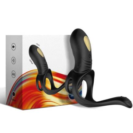 ARMONY - JOY JUMPER ANILLO VIBRADOR PAREJAS  PLUG ANAL CONTROL REMOTO NEGRO - Imagen 4