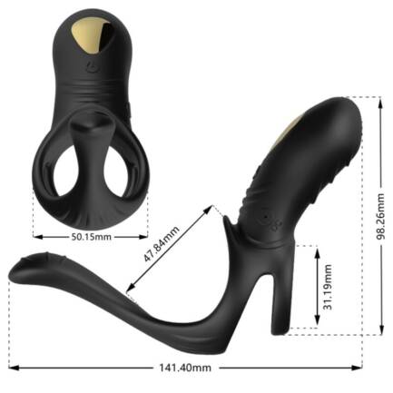 ARMONY - JOY JUMPER ANILLO VIBRADOR PAREJAS  PLUG ANAL CONTROL REMOTO NEGRO - Imagen 3