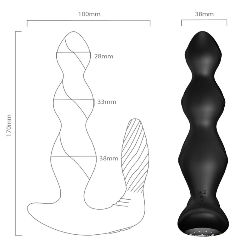 ARMONY - MANFUN VIBRADOR ESTIMULADOR PLUG ANAL CONTROL REMOTO NEGRO - Imagen 4