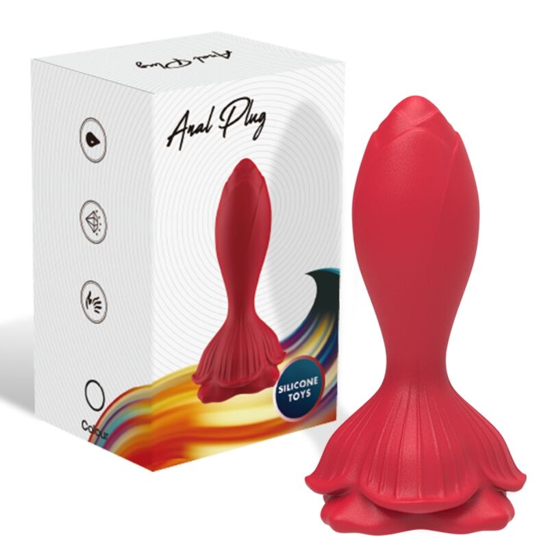 ARMONY - ROSA VIBRADOR PLUG ANAL PEQUEÑO CONTROL REMOTO ROJO - Imagen 5