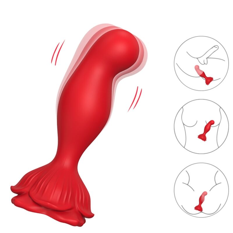ARMONY - ROSA VIBRADOR PLUG ANAL CONTROL REMOTO ROJO - Imagen 4