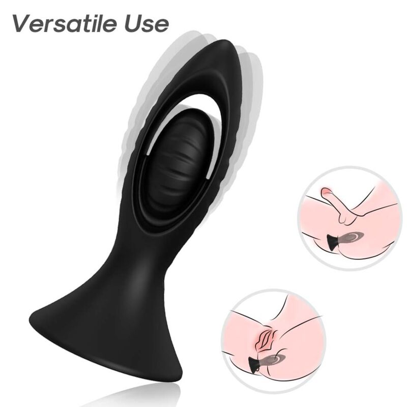 ARMONY - VIBRADOR PLUG ANAL SILICONA NEGRO - Imagen 2