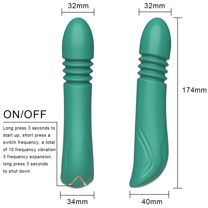 ARMONY - VIBRADOR THRUSTING PUNTO G VERDE - Imagen 2