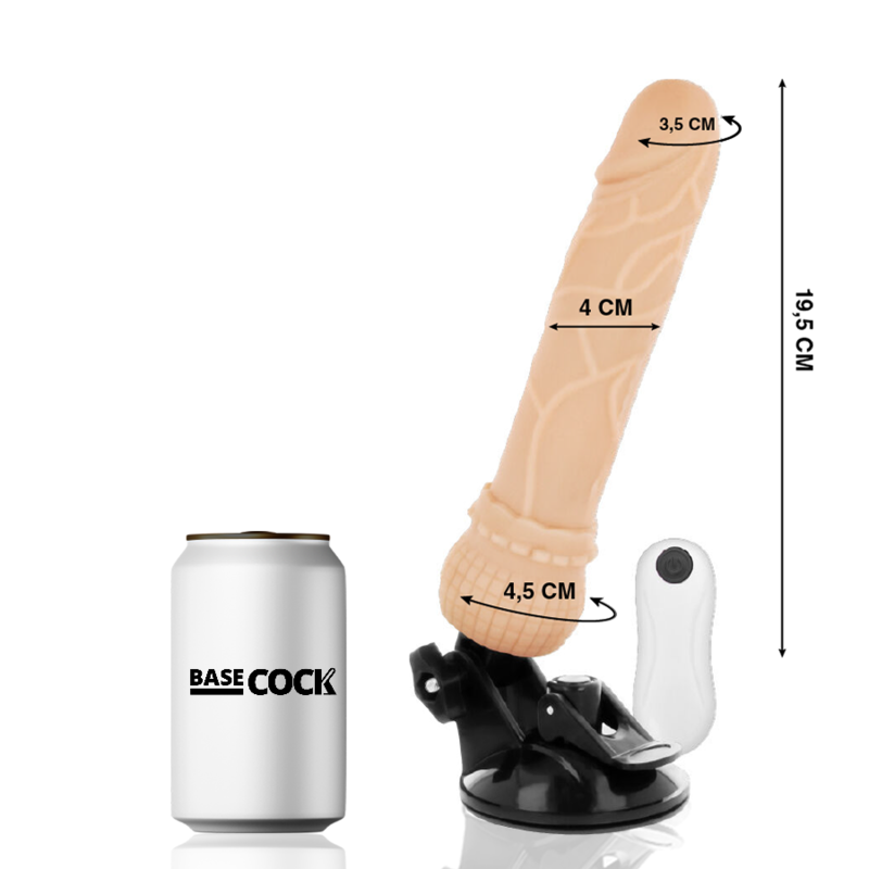 BASECOCK - VIBRATEUR TÉLÉCOMMANDE NATUREL RÉALISTE 19.5 CM -O- 4 CM – Image 2