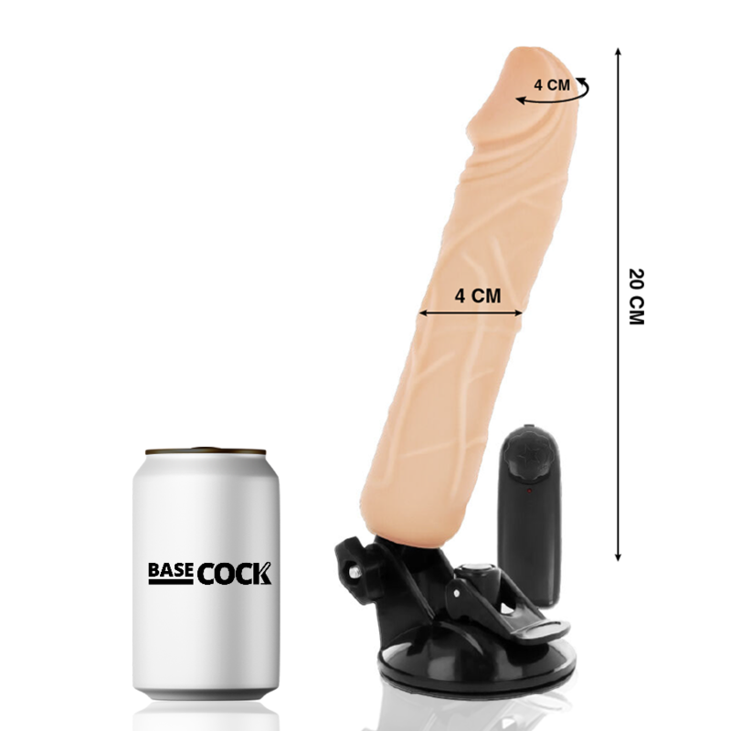 BASECOCK - VIBRATEUR TÉLÉCOMMANDE NATUREL RÉALISTE 20 CM -O- 4 CM – Image 2