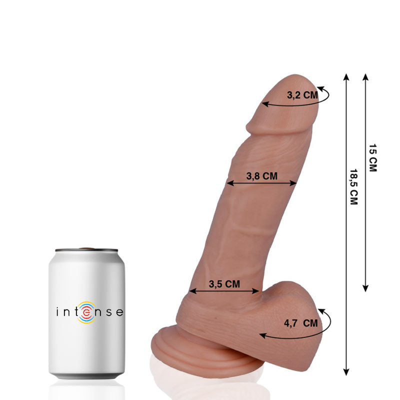 MR INTENSE - 14 PENE REALÍSTICO 18.5 CM -O- 3.8 CM - Imagen 2