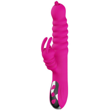 ARMONY - VIBRADOR MULTIFUNCION RABBIT DOBLE LENGUA EFECTO CALOR FUCSIA - Imagen 2