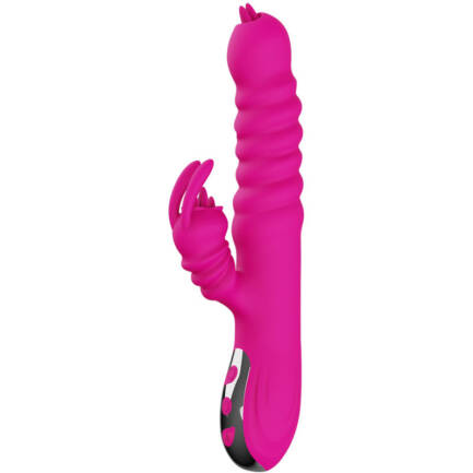 ARMONY - VIBRADOR MULTIFUNCION RABBIT DOBLE LENGUA EFECTO CALOR FUCSIA - Imagen 5