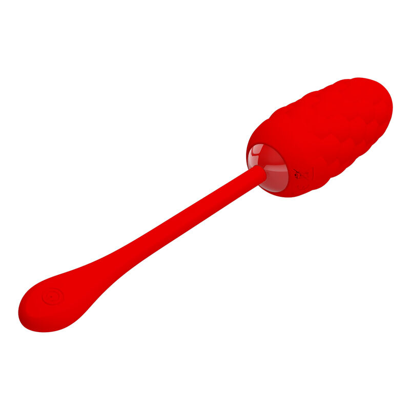 PRETTY LOVE - VIBRIERENDES EI MIT ROTER WIEDERAUFLADBARER MEERESTEXTUR – Bild 3