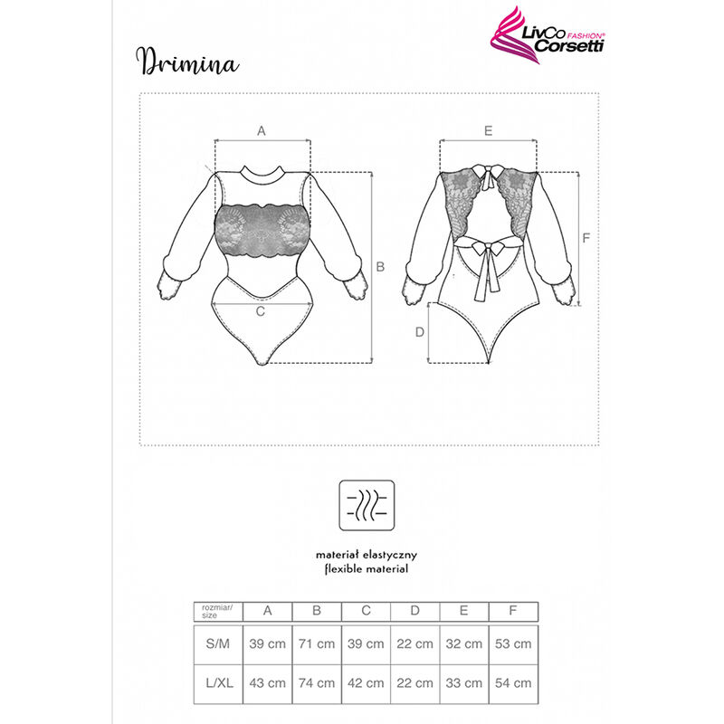 LIVCO CORSETTI FASHION - DRIMINA LC90690 BODY AZUL MARINHO L/XL - Image 4