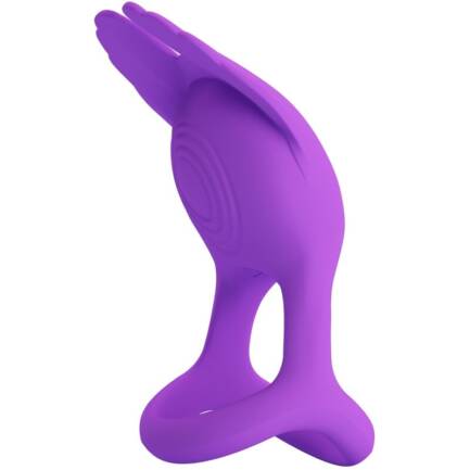 PRETTY LOVE - SILAS ANILLO VIBRADOR 7 VIBRACIONES SILICONA LILA - Imagen 2