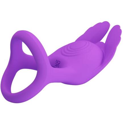 PRETTY LOVE - SILAS ANILLO VIBRADOR 7 VIBRACIONES SILICONA LILA - Imagen 3