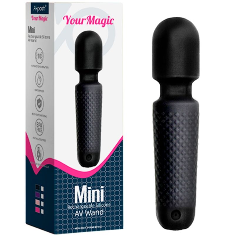 ARMONY - YOUR MAGIC MASAJEADOR VIBRADOR RECARGABLE 10 VIBRACIONES SILICONA NEGRO - Imagen 5