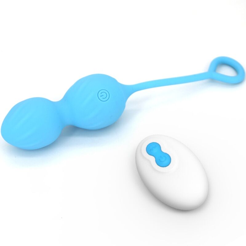 ARMONY - BLOSSOMS PESAS VAGINALES VIBRADOR CONTROL REMOTO 10 VIBRACIONES AZUL - Imagen 2