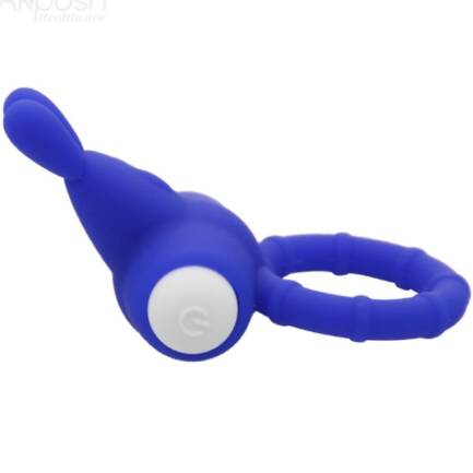 ARMONY - MS BUNNY ANILLO VIBRADOR SILICONA AZUL - Imagen 2