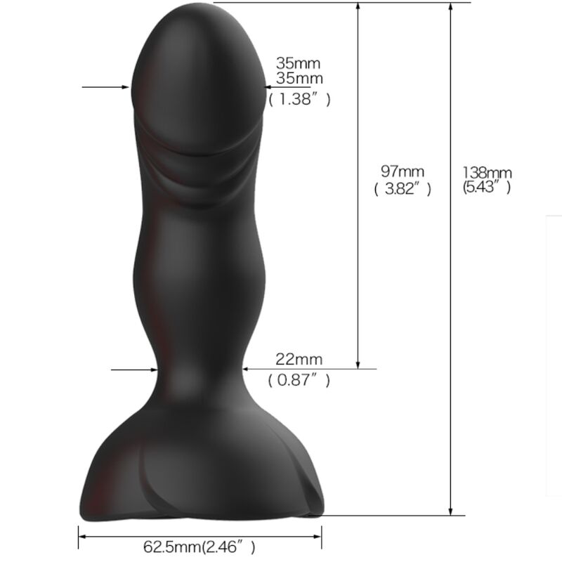 ARMONY - EXTREME A BLOOM ROSA VIBRADOR PLUG ANAL CONTROL REMOTO NEGRO - Imagen 5