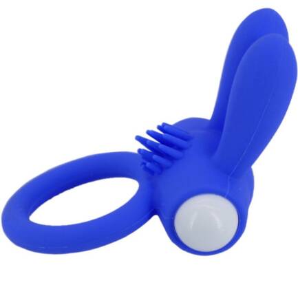 ARMONY - MR BUNNY ANILLO VIBRADOR SILICONA AZUL - Imagen 4