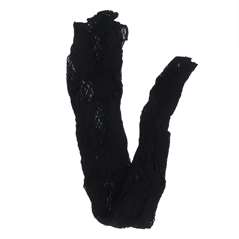 SUBBLIME - 952129 FISHNET BODYSTOCKING WITH DRESS DESIGN AND FLORAL DETAILS BLACK ONE SIZE - Image 5
