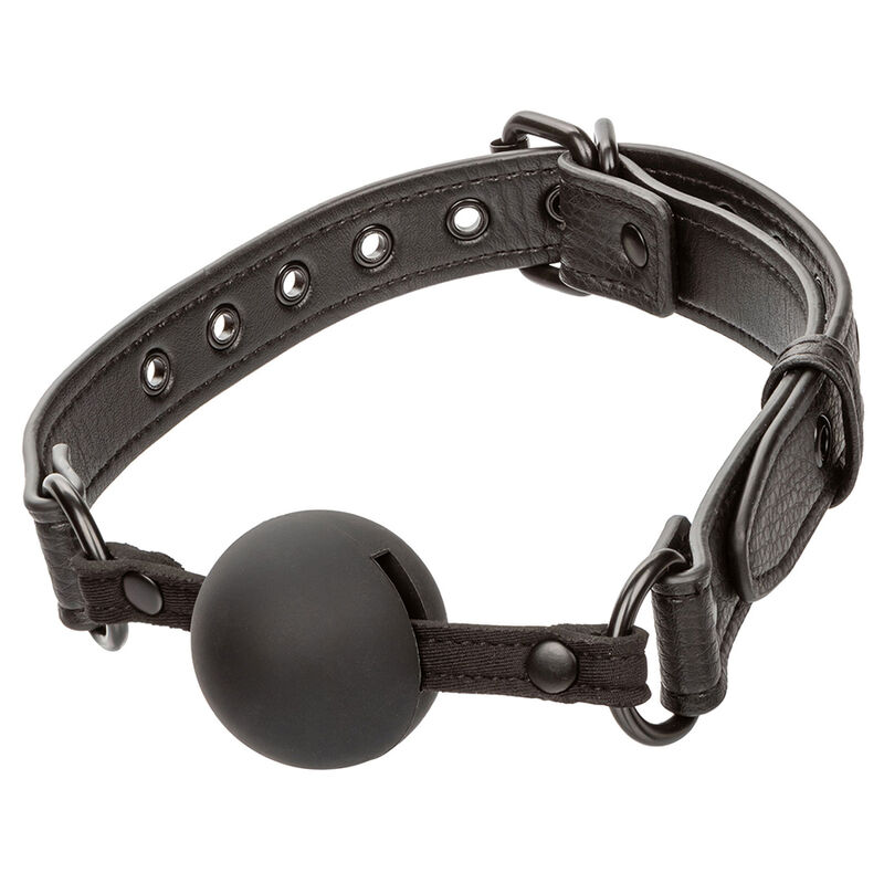 CALEXOTICS - NOCTURNAL MORDAZA DE BOLA SILICONA NEGRO - Imagen 2