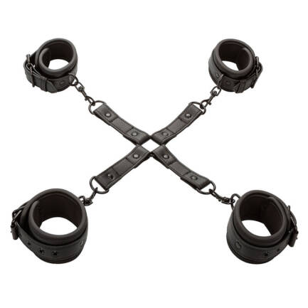 CALEXOTICS - NOCTURNAL CONECTOR HOG TIE CUERO AJUSTABLE NEGRO - Imagen 2