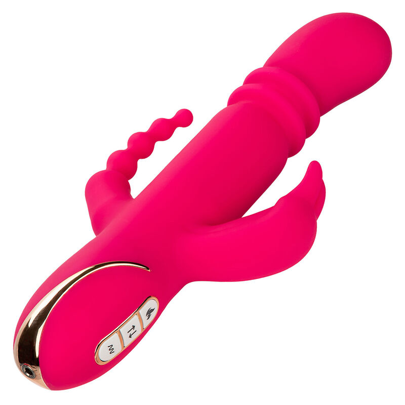 CALEXOTICS - JACK FANTASY TRIPLE VIBRATEUR CHAUFFANT LAPIN ROSE – Image 3