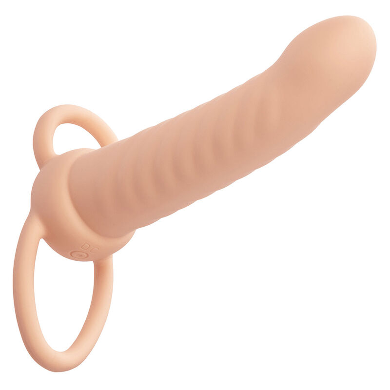 CALEXOTICS - MAXX DOBLE PENETRADOR ACANALADO 10 VIBRACIONES NATURAL - Imagen 2
