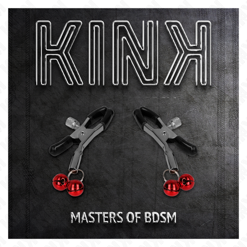KINK - PINZAS PARA PEZONES CON DOBLE CAMPANILLA ROJO 6 CM - Imagen 5