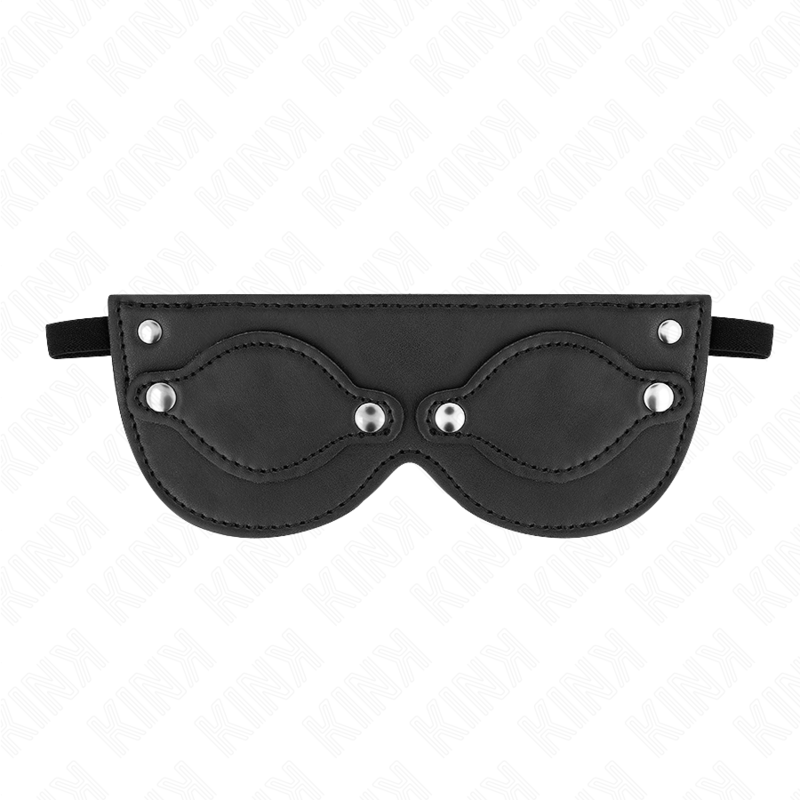 KINK - MASCHERA IN SIMILPELLE CON COPRI OCCHI RIMOVIBILI 22 x 9 CM - immagine 2