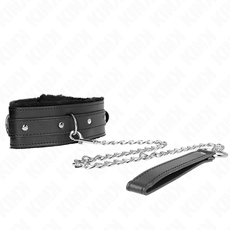KINK - COLLAR CON CORREA 65 CM CON RESTRICCIONES NEGRO AJUSTABLE 36-42 CM X 5.5 CM - Imagen 3