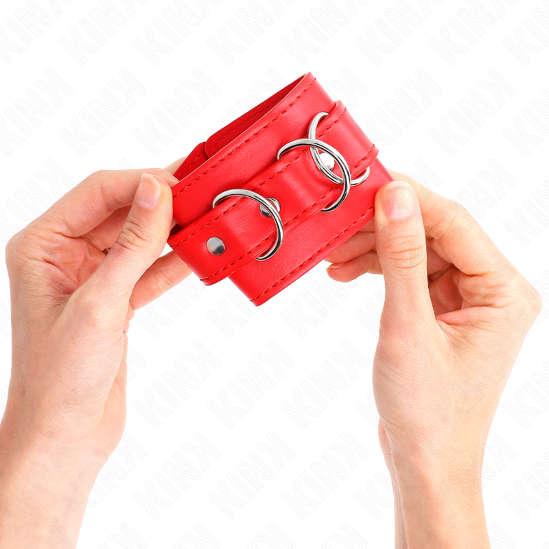 KINK - RESISTENZA DA POLSO CON 3 ANELLI A D REGOLABILE ROSSO 17,5-25 CM X 6 CM - immagine 4