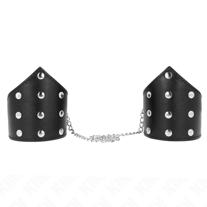 KINK - SCHWARZE ARMBÄNDER IM POINT-STIL MIT KETTE, VERSTELLBAR 17-23 CM X 8,5 CM – Bild 2