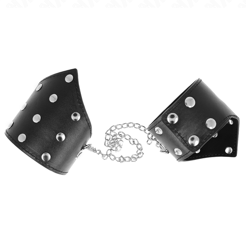 KINK - SCHWARZE ARMBÄNDER IM POINT-STIL MIT KETTE, VERSTELLBAR 17-23 CM X 8,5 CM – Bild 3