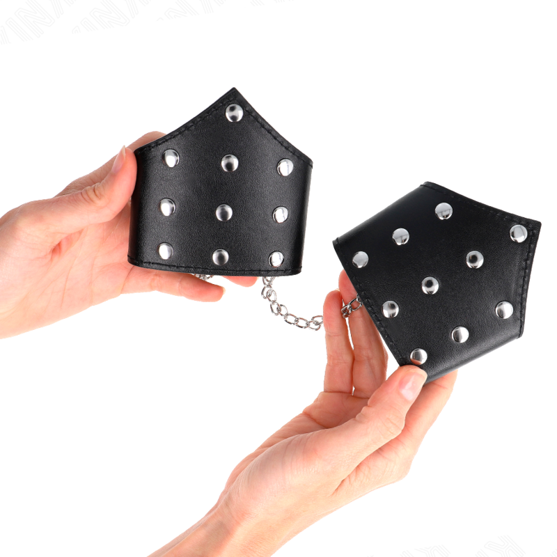KINK - SCHWARZE ARMBÄNDER IM POINT-STIL MIT KETTE, VERSTELLBAR 17-23 CM X 8,5 CM – Bild 4