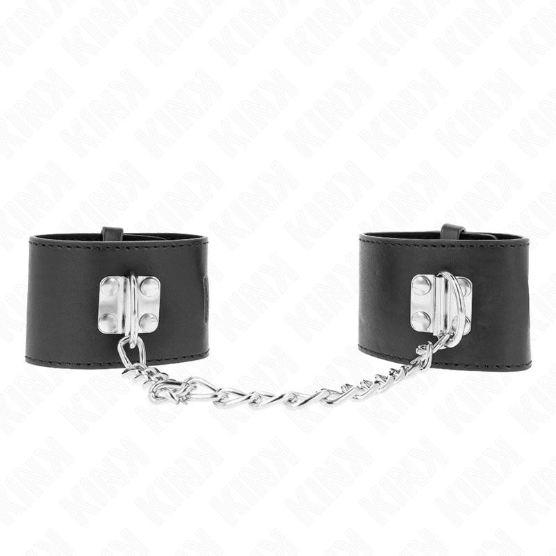 KINK - APPUI-POIGNETS FIXES AVEC CHAÎNE 30 CM ET FERMETURE PAR CADENAS NOIR RÉGLABLE 16-23 CM X 5,5 CM – Image 2
