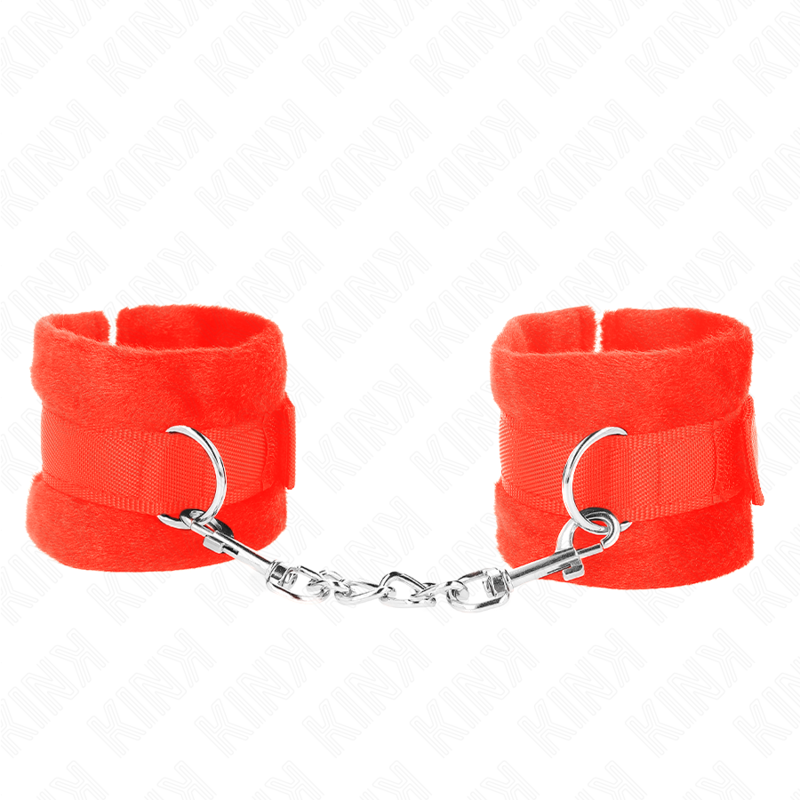 KINK - BEGINNER PELZHANDMANSCHETTEN ROT 30 X 7 CM – Bild 2