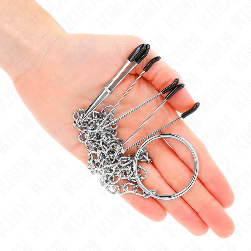 KINK - PINZAS PARA PEZONES Y CLÍTORIS CON CADENA 30 CM MODELO 1 - Imagen 3