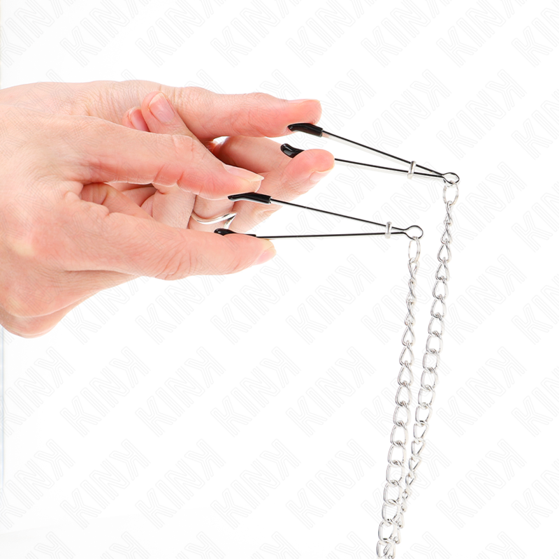 KINK - PINZAS PARA PEZONES Y CLÍTORIS CON CADENA 30 CM MODELO 1 - Imagen 2
