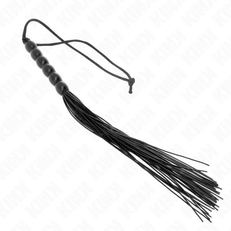 KINK - MINI LÁTIGO DE SILICONA CON AGARRE 6 BOLAS NEGRO 26 CM - Imagen 4