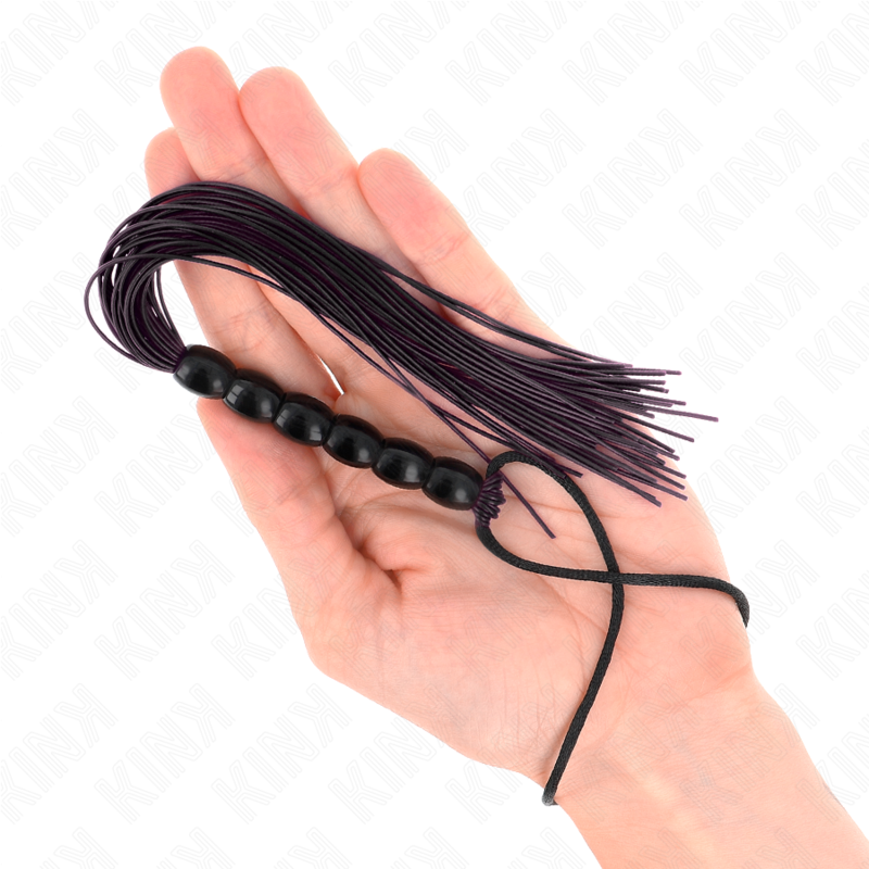KINK - MINI LÁTIGO DE SILICONA CON AGARRE 6 BOLAS NEGRO 26 CM - Imagen 3