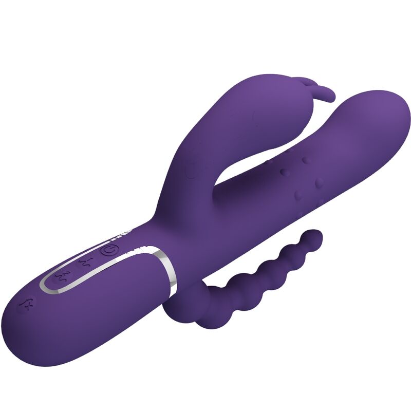PRETTY LOVE - CAMMY TRIPLE VIBRATEUR MULTIFONCTION 4 EN 1 VIOLET – Image 4