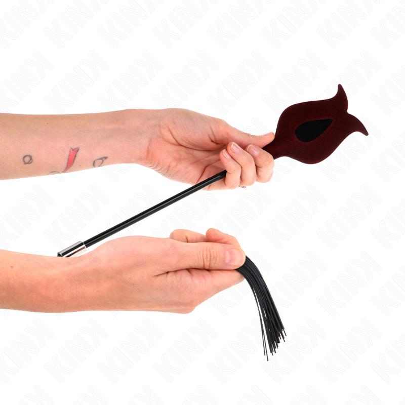 KINK - LÁTIGO DE BORLA DE SILICONA CON FORMA DE ROSA 45 CM - Imagen 3