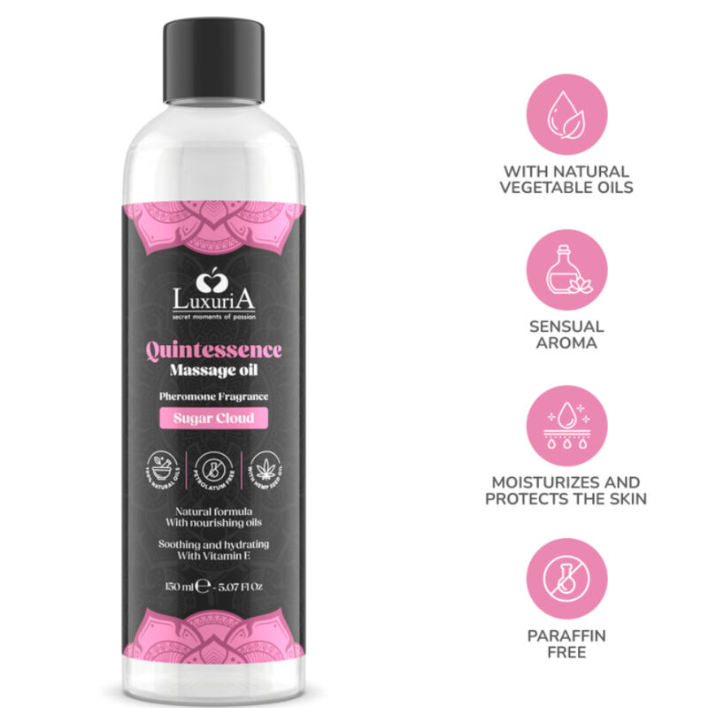 INTIMATELINE LUXURIA - HUILE DE MASSAGE NUAGE DE SUCRE 150 ML – Image 4