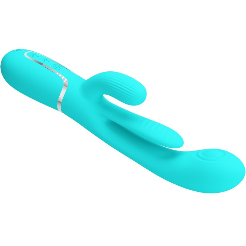 PRETTY LOVE - SHANIA TRIPLE RABBIT MULTIFUNCTION VIBRATOR 3 IN 1 BLUE - Image 4