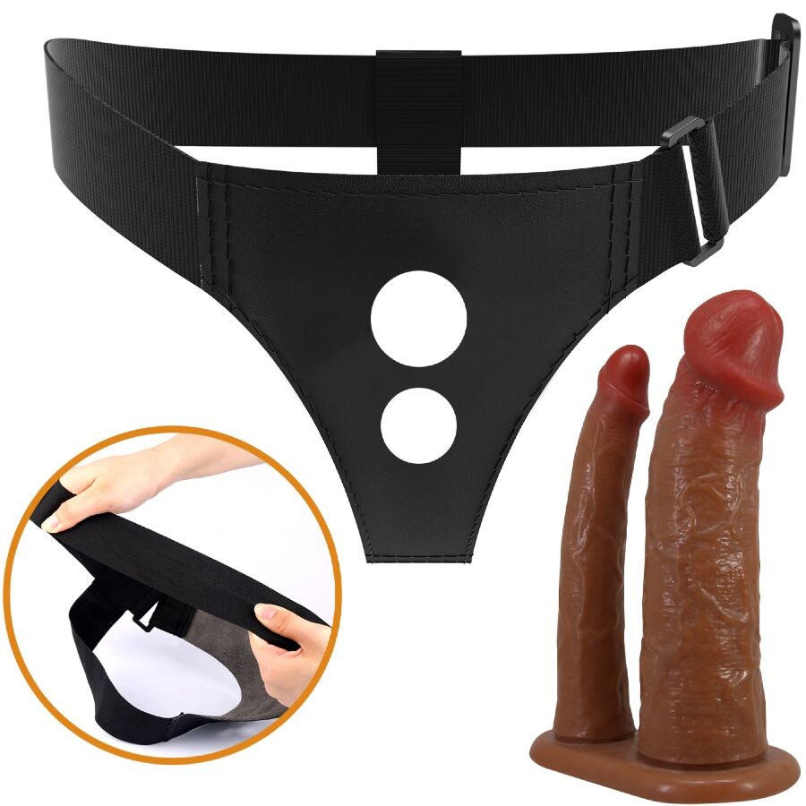 PRETTY LOVE - KEAVEN HARNESS BRIEFS UNIVERSAL COMFORTABLE DOBLE DILDO - Imagen 5