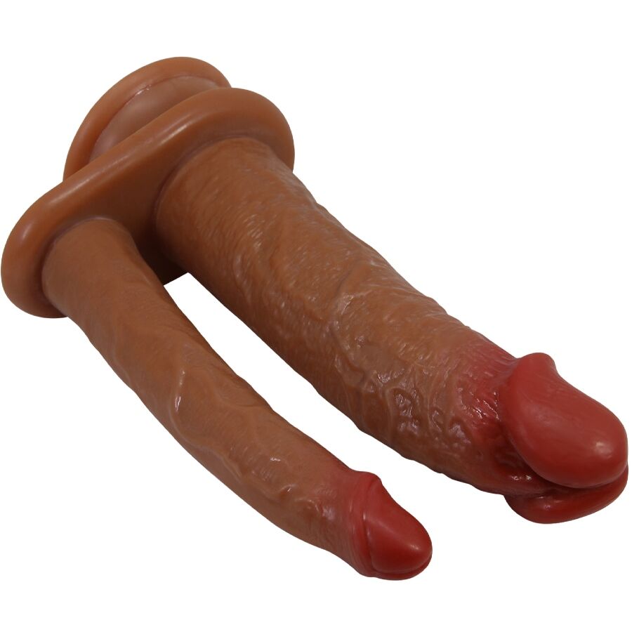 PRETTY LOVE - HULBERT DOBLE DILDO REALÍSTICO CON VIBRACIÓN MULATO - Imagen 3