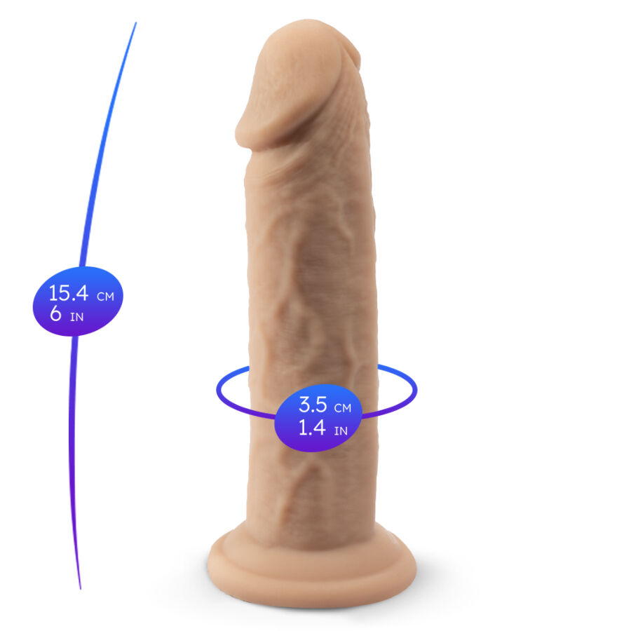 SILEXD - REALISTISCHES PENISMODELL 2 PREMIUM THERMOAKTIVES SILIKON 15,4 CM – Bild 3
