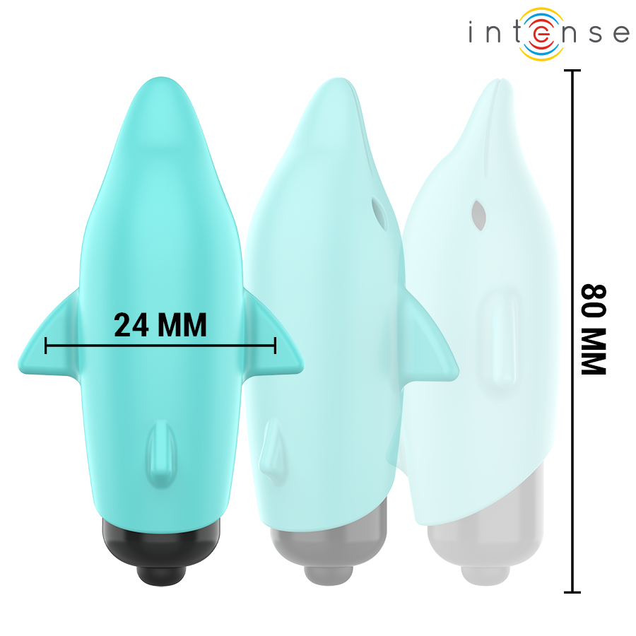 INTENSE - ECHO BALLE VIBRANTE BLEU DAUPHIN 8 X 4,7 CM – Image 3