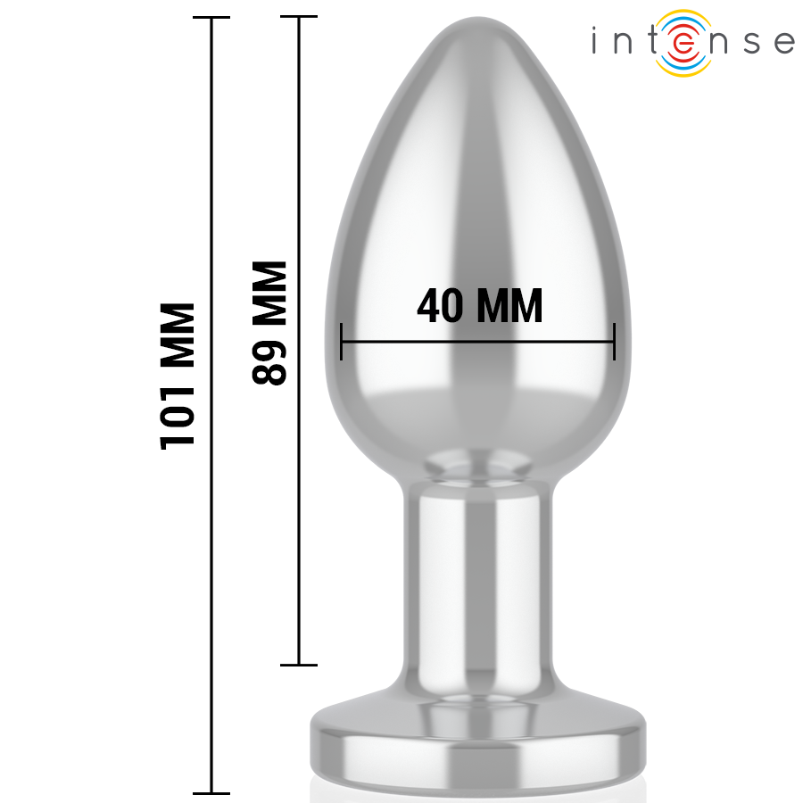INTENSE - PLUG ANAL 10 VIBRACIONES METAL CON CONTROL REMOTO L - Imagen 5