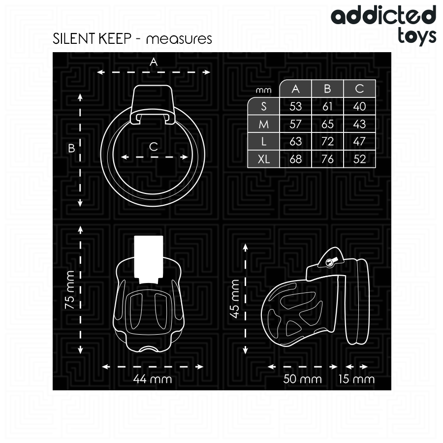 ADDICTED TOYS LOCKED - SILENT KEEP PENISKÄFIG 7,5 CM – Bild 5